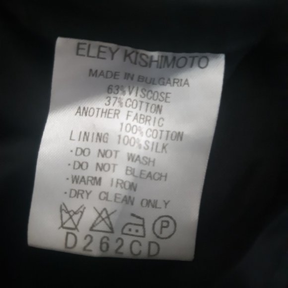 Eley Kishimoto polkadot striped puff sleeve collared button up dress size 8 - Picture 10 of 11